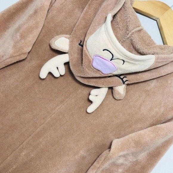 PJ Couture Hooded  Reindeer Jumpsuit One Piece Size Small - Picture 11 of 11